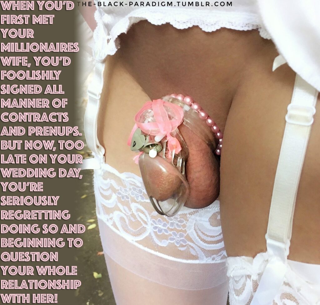 Chastity sissy caption