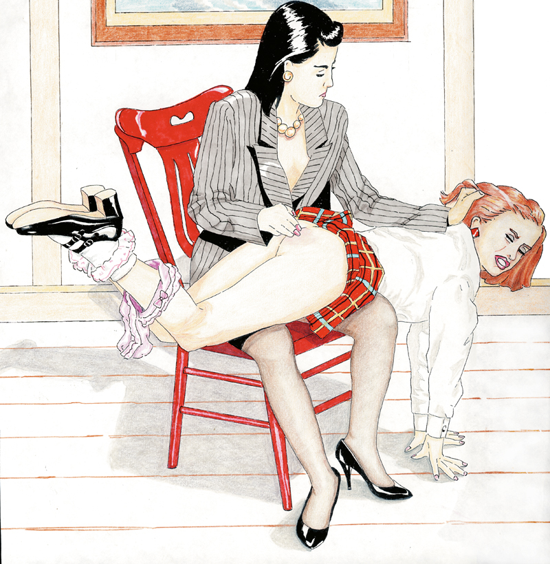 Sissy getting spanked art