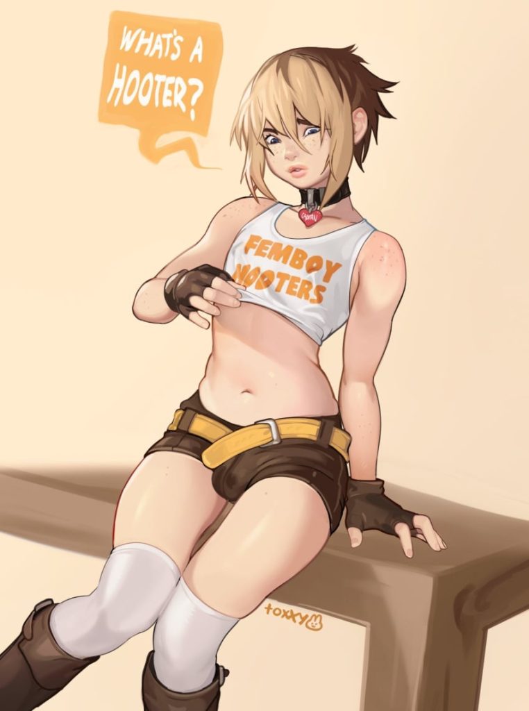 cute Femboy hooter hentai art pic