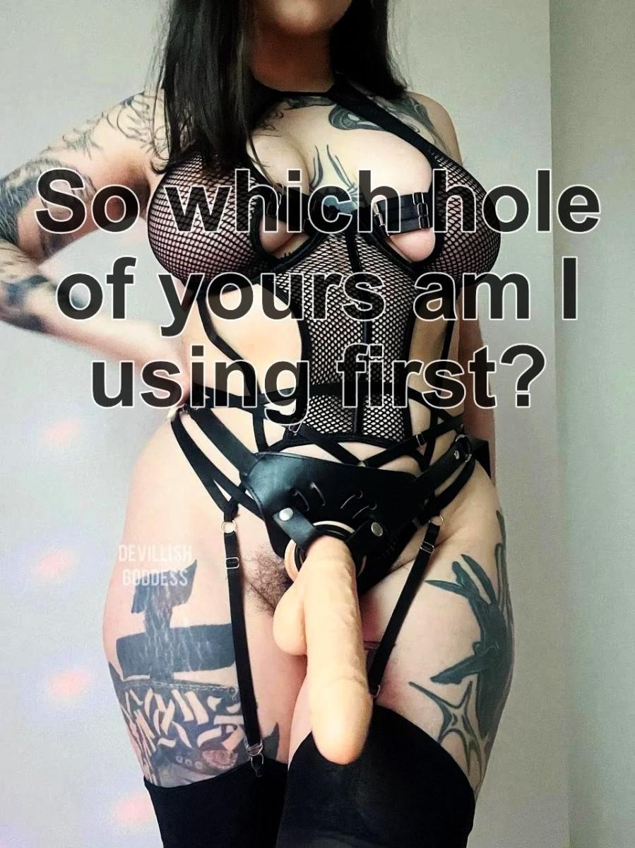 strapon Femdom caption 